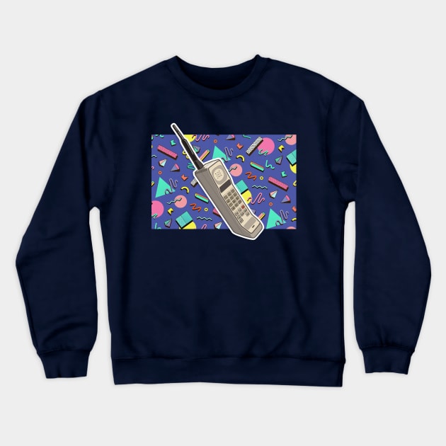 80s Brick Phone Crewneck Sweatshirt by DankFutura